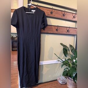 Vintage Panache Classic Black Midi Dress